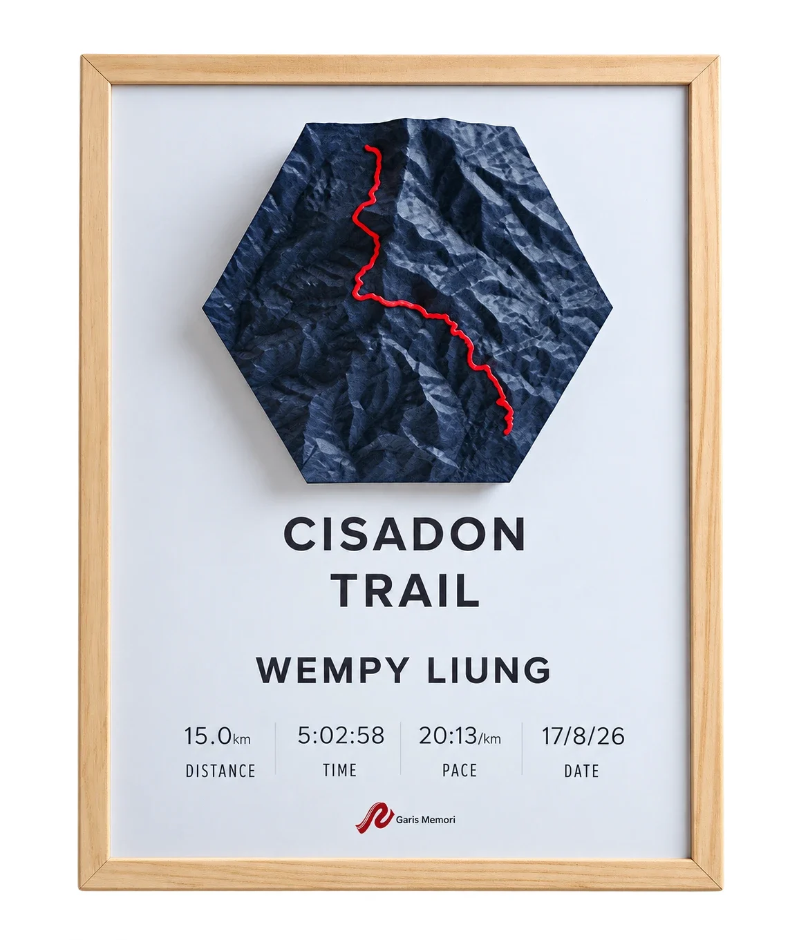 30x40 Frame Vertical — Hexagon Vertikal · 30×40 cm
